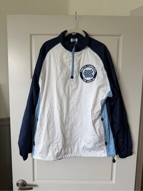 NCAA Navy and White Collegiate Jacket